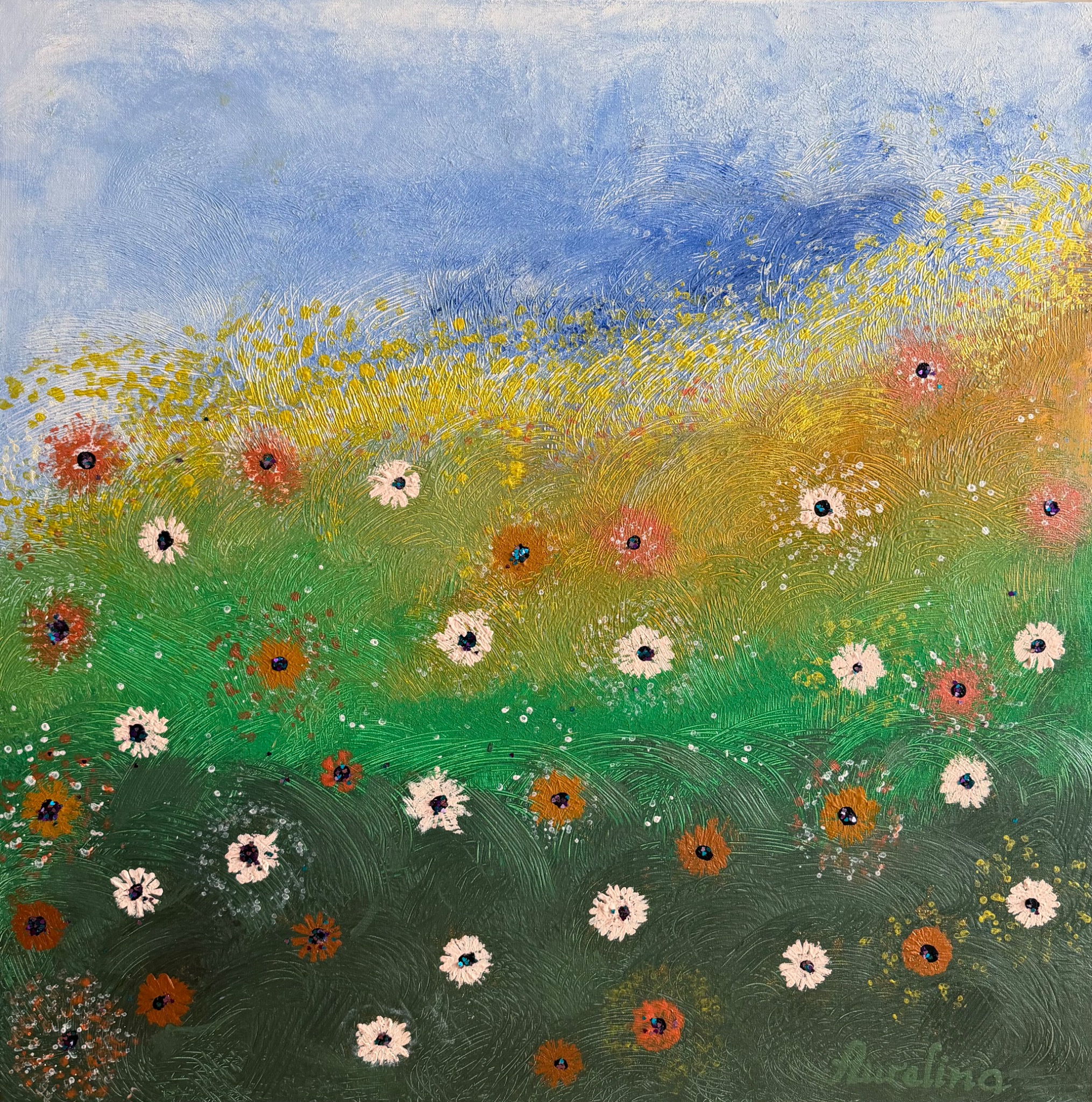 Where Stars Become Flowers, original artwork by Aurelina